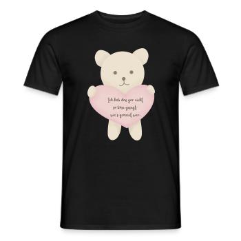 Gar nicht so böse gesagt – Sarkastischer Teddy - Männer T-Shirt - Schwarz - Vorne - AI Model Male 178 light (178cm)