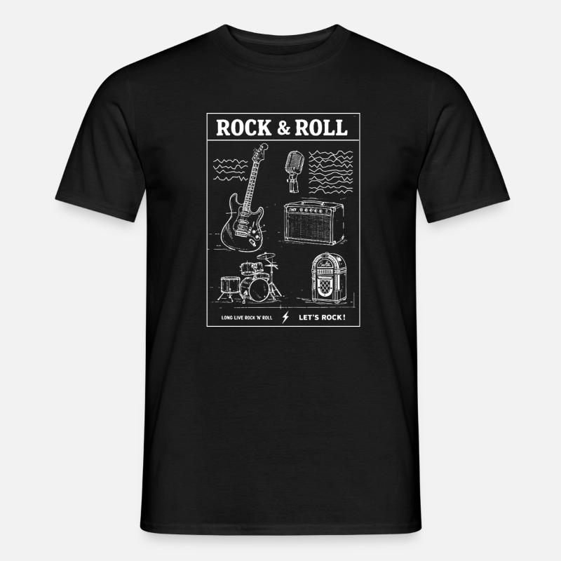 Rock-and-Roll-Jam-Szene - Männer T-Shirt - Schwarz