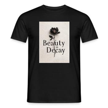 Beauty in Decay: Flower in Decay - Men's T-Shirt - black - Front - AI Model Male 178 light (178cm)