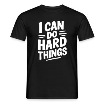Ich kann harte Dinge tun - Männer T-Shirt - Schwarz - Vorne - AI Model Male 178 light (178cm)