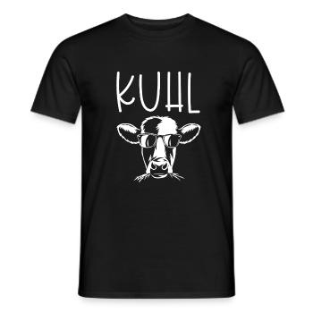 Kuhl Kuh Bauer Landwirtschaft - Männer T-Shirt - Schwarz - Vorne - AI Model Male 178 light (178cm)