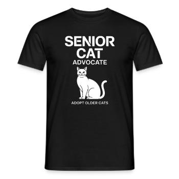 Senior-Katzen-Anwalt - Männer T-Shirt - Schwarz - Vorne - AI Model Male 178 light (178cm)