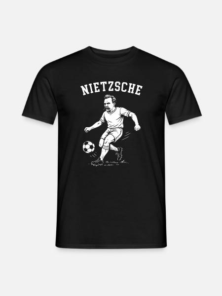 Nietzsche playing football - Men's T-Shirt - black