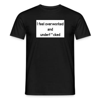 überarbeitet - Männer T-Shirt - Schwarz - Vorne - AI Model Male 178 light (178cm)