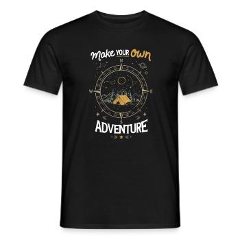 Berge – Erschaffe dein eigenes Abenteuer - Männer T-Shirt - Schwarz - Vorne - AI Model Male 178 light (178cm)