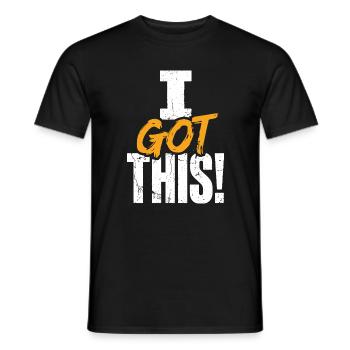 Ich habe diesen kühnen Pinsel bekommen - Männer T-Shirt - Schwarz - Vorne - AI Model Male 178 light (178cm)