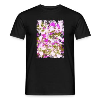 Tourbillon Tie-Dye Rosé néon - T-shirt homme - noir - Devant - AI Model Male 178 light (178cm)