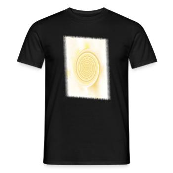 Cercle Solaire Spiral Jaune - T-shirt homme - noir - Devant - AI Model Male 178 light (178cm)