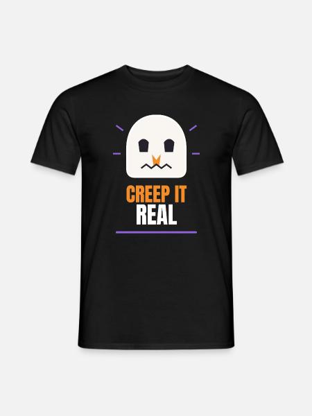 Creep It Real Ghost Tee - Männer T-Shirt - Schwarz