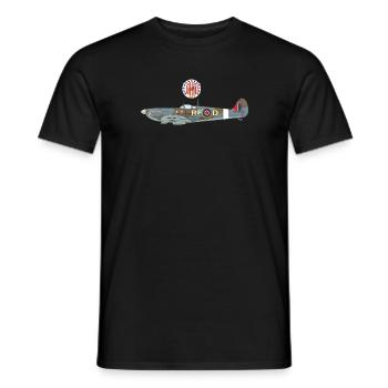 Escadron 303 Spitfire Jan Zumbach - T-shirt homme - noir - Devant - AI Model Male 178 light (178cm)