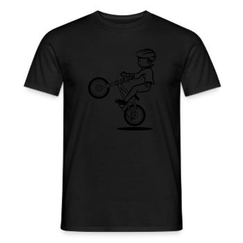 fahrrad biker junge kind - Männer T-Shirt - Schwarz - Vorne - AI Model Male 178 light (178cm)