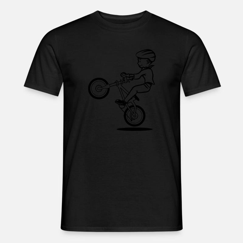 fahrrad biker junge kind - Männer T-Shirt - Schwarz