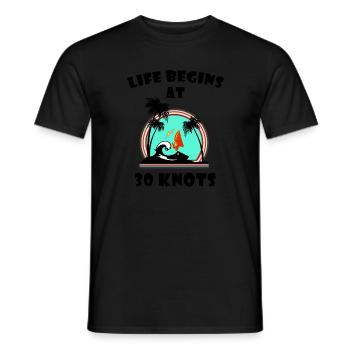 Life begins at 30 knots - T-shirt homme - noir - Devant - AI Model Male 178 light (178cm)