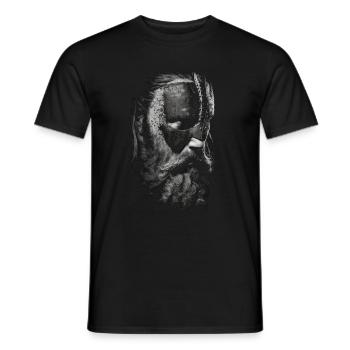 Portrait eines Wikinger Kriegers - Männer T-Shirt - Schwarz - Vorne - AI Model Male 178 light (178cm)