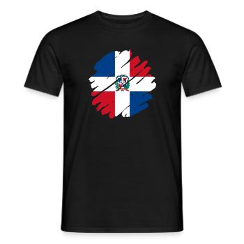 Dominican Republic Flag Dom Rep Flag Trip - Men's T-Shirt - black - Front - AI Model Male 178 light (178cm)