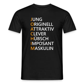 Joachim Name Geschenk - Männer T-Shirt - Schwarz - Vorne - AI Model Male 178 light (178cm)
