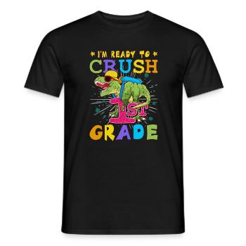 Ich bin bereit, Regenbogenmädchen Jungen der 1. Klasse zu zerquetschen - Männer T-Shirt - Schwarz - Vorne - AI Model Male 178 light (178cm)