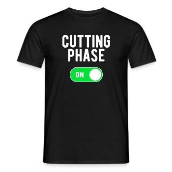Phase de coupe ON Entraînement de poids de musculation - T-shirt homme - noir - Devant - AI Model Male 178 light (178cm)