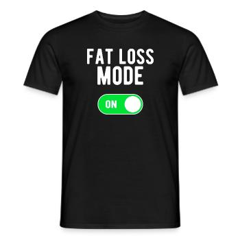 Mode de perte de graisse ON Entraînement de poids de musculation - T-shirt homme - noir - Devant - AI Model Male 178 light (178cm)