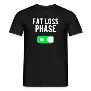 Fat Loss Phase ON Bodybuilding Weights Workout - Men's T-Shirt - black - Front - AI Model Male 178 light (178cm)