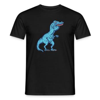 Tyrannosaurus Rex Überbiss Hasenzähne Witzig - Männer T-Shirt - Schwarz - Vorne - AI Model Male 178 light (178cm)