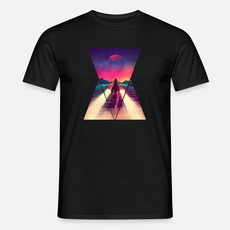 80er Retro Auto - Männer T-Shirt - Schwarz