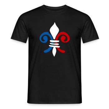 Frankreich - Männer T-Shirt - Schwarz - Vorne - AI Model Male 178 light (178cm)