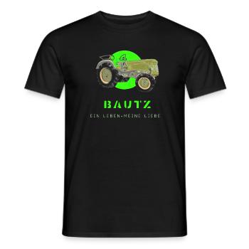 BAUTZ - Männer T-Shirt - Schwarz - Vorne - AI Model Male 178 light (178cm)