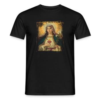 Jesus Maria Holly Mary - Men's T-Shirt - black - Front - AI Model Male 178 light (178cm)