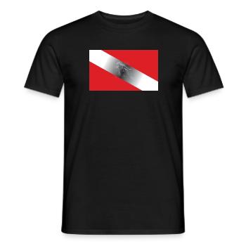 Diving Flagg - Men's T-Shirt - black - Front - AI Model Male 178 light (178cm)