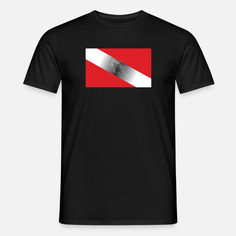 Diving Flagg - Männer T-Shirt - Schwarz