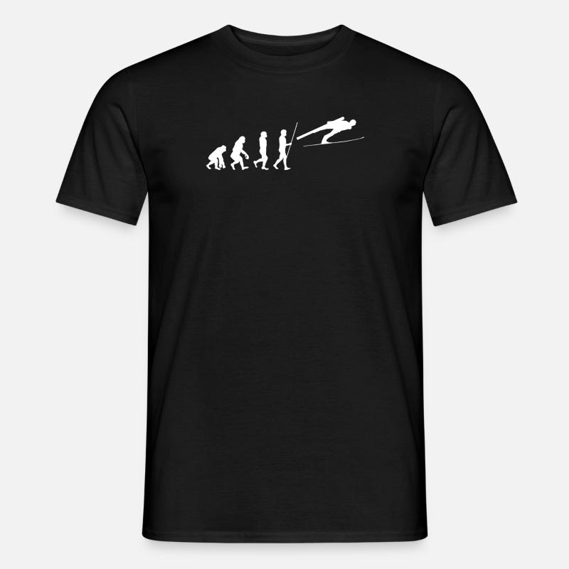 Ski Jumper Evolution - Men’s T-shirt - black