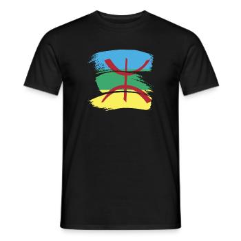 Amazigh Imazighen Flag North Africa Gift - Men's T-Shirt - black - Front - AI Model Male 178 light (178cm)