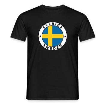 Suède - T-shirt homme - noir - Devant - AI Model Male 178 light (178cm)