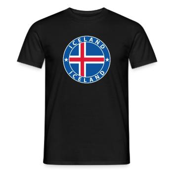 Islande - T-shirt homme - noir - Devant - AI Model Male 178 light (178cm)