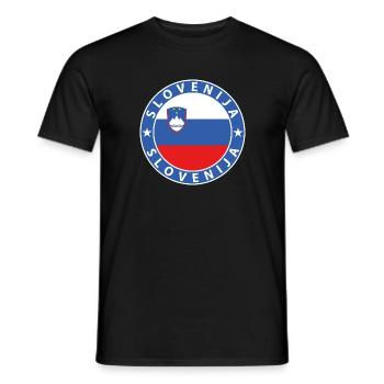 Slovénie - T-shirt homme - noir - Devant - AI Model Male 178 light (178cm)
