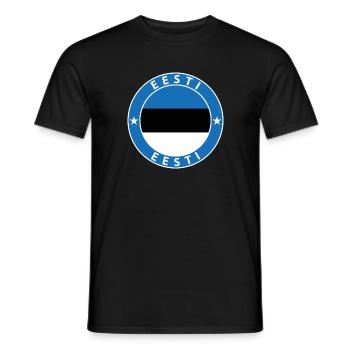 Estonia - Men's T-Shirt - black - Front - AI Model Male 178 light (178cm)