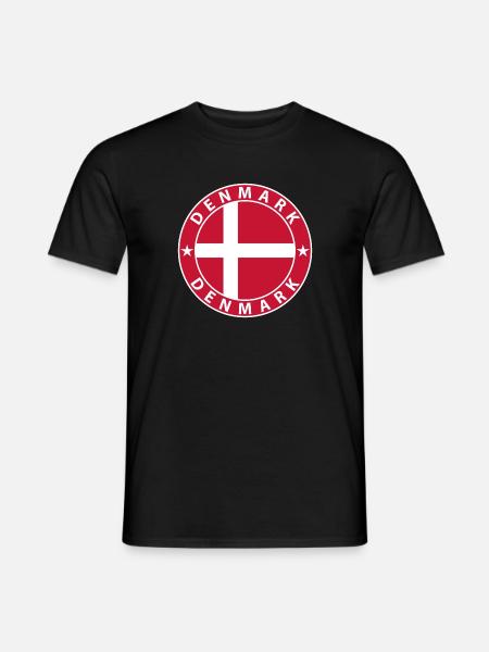 Dänemark - Männer T-Shirt - Schwarz