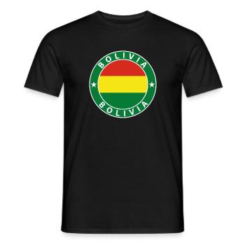 Bolivia - Men's T-Shirt - black - Front - AI Model Male 178 light (178cm)