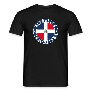 République dominicaine - T-shirt homme - noir - Devant - AI Model Male 178 light (178cm)