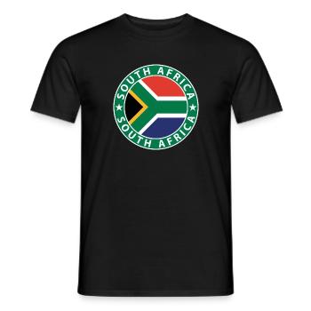 South Africa - Men's T-Shirt - black - Front - AI Model Male 178 light (178cm)