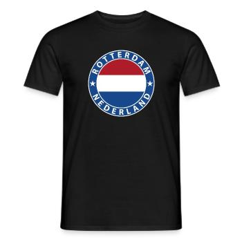 Rotterdam - Männer T-Shirt - Schwarz - Vorne - AI Model Male 178 light (178cm)