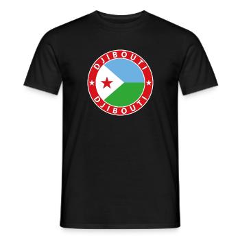 Dschibuti - Männer T-Shirt - Schwarz - Vorne - AI Model Male 178 light (178cm)