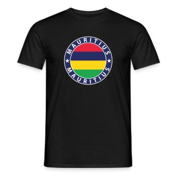 Mauritius - Men's T-Shirt - black - Front - AI Model Male 178 light (178cm)