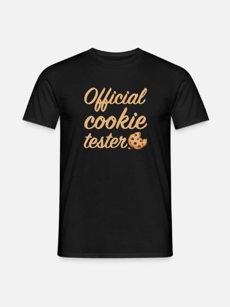 Testeur de cookies officiel | Noël, Fête - T-shirt homme - noir