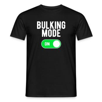Bulking-Modus ON Fitnessstudio Bodybuilding Gewichte Workout - Männer T-Shirt - Schwarz - Vorne - AI Model Male 178 light (178cm)
