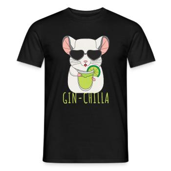 Gin- Chinchilla Gin - Männer T-Shirt - Schwarz - Vorne - AI Model Male 178 light (178cm)