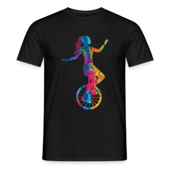 Unicycle Unicyclist Unicycling Unicycling - Men's T-Shirt - black - Front - AI Model Male 178 light (178cm)