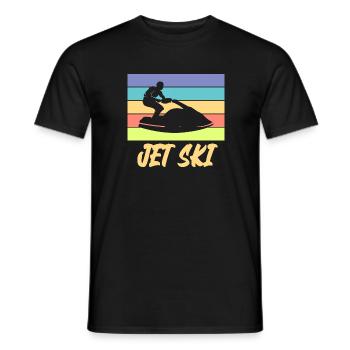 jet ski - Men's T-Shirt - black - Front - AI Model Male 178 light (178cm)