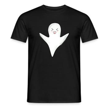 Kawaii Ghost Ghosts Halloween Halloween Costume - Men's T-Shirt - black - Front - AI Model Male 178 light (178cm)